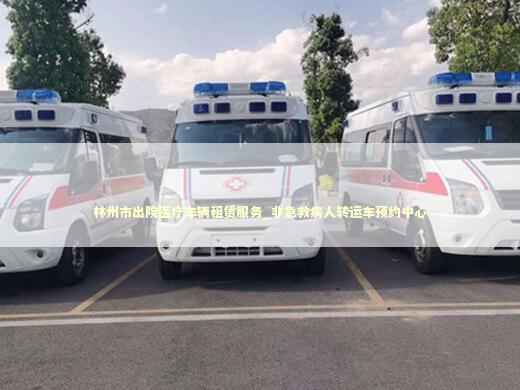 林州市出院医疗车辆租赁服务_非急救病人转运车预约中心 非急救转运资讯